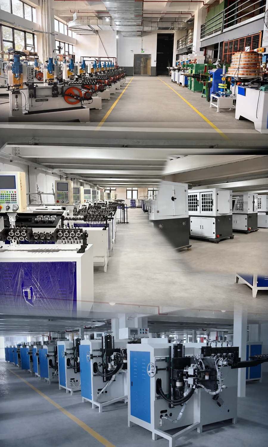 Jinchun workshop and multiple wire forming machines arranged to represent new production capacity